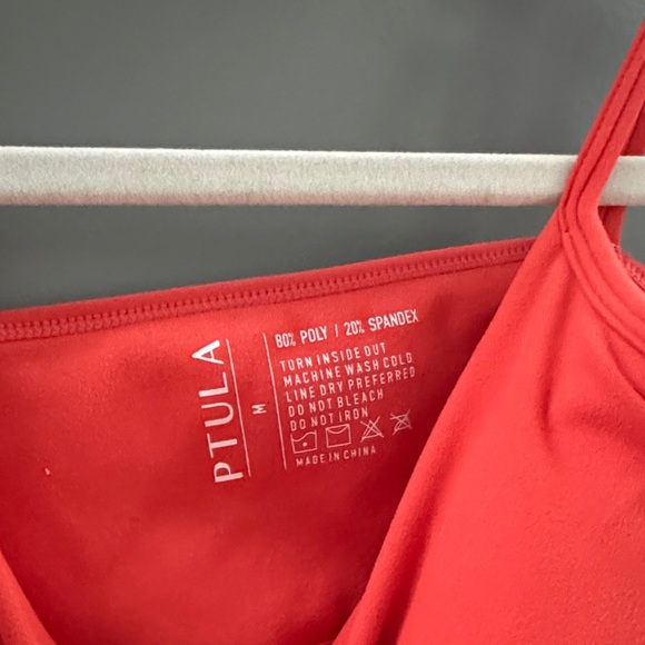 PTULA Red V-Neck Spaghetti Strap Tank Top - Picture 2 of 4
